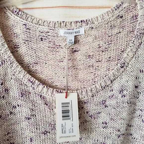 Johnny Was Knitted Poncho with Tassels Style No: M65622 RN# 149414